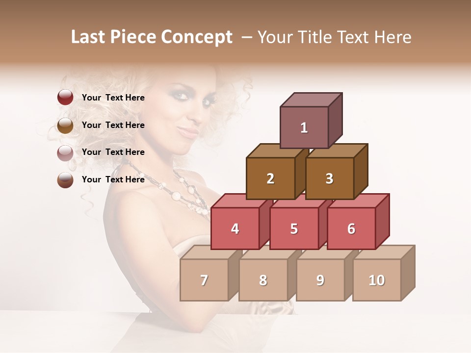 Blond Fashion Curly PowerPoint Template
