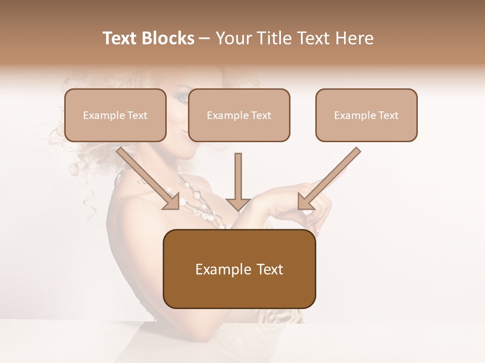 Blond Fashion Curly PowerPoint Template