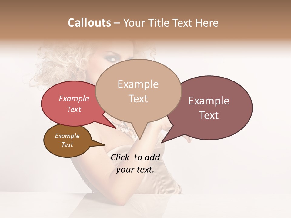 Blond Fashion Curly PowerPoint Template