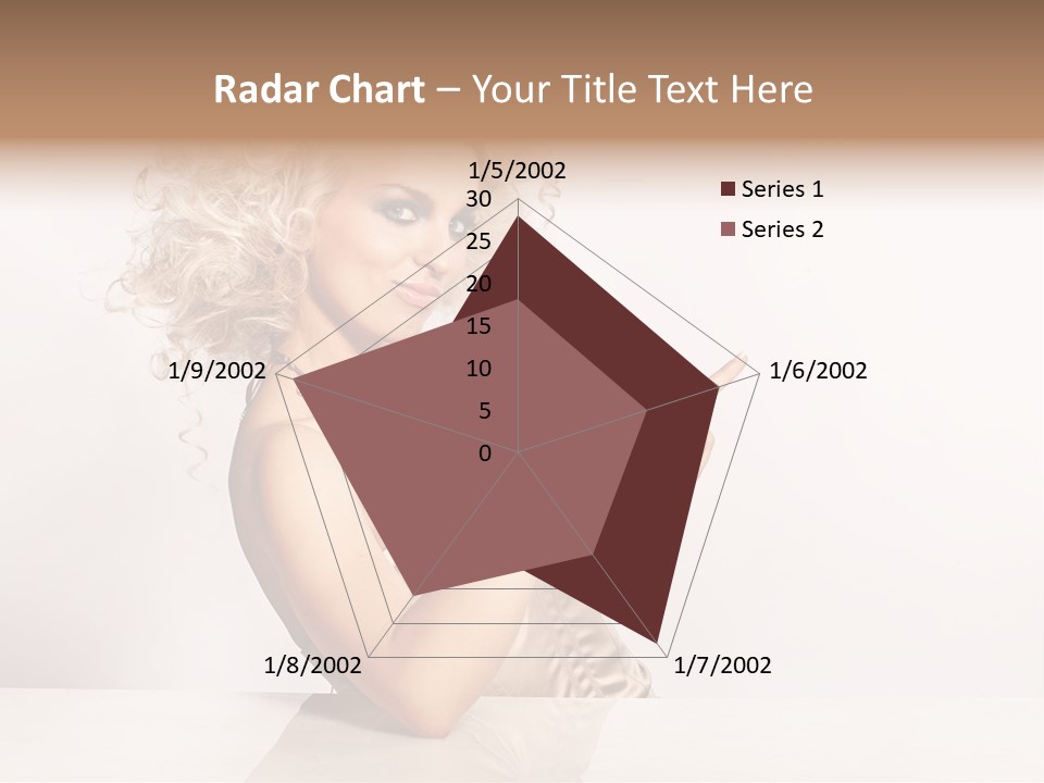 Blond Fashion Curly PowerPoint Template