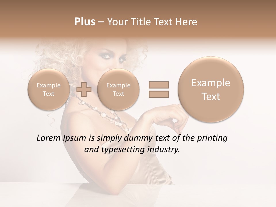 Blond Fashion Curly PowerPoint Template