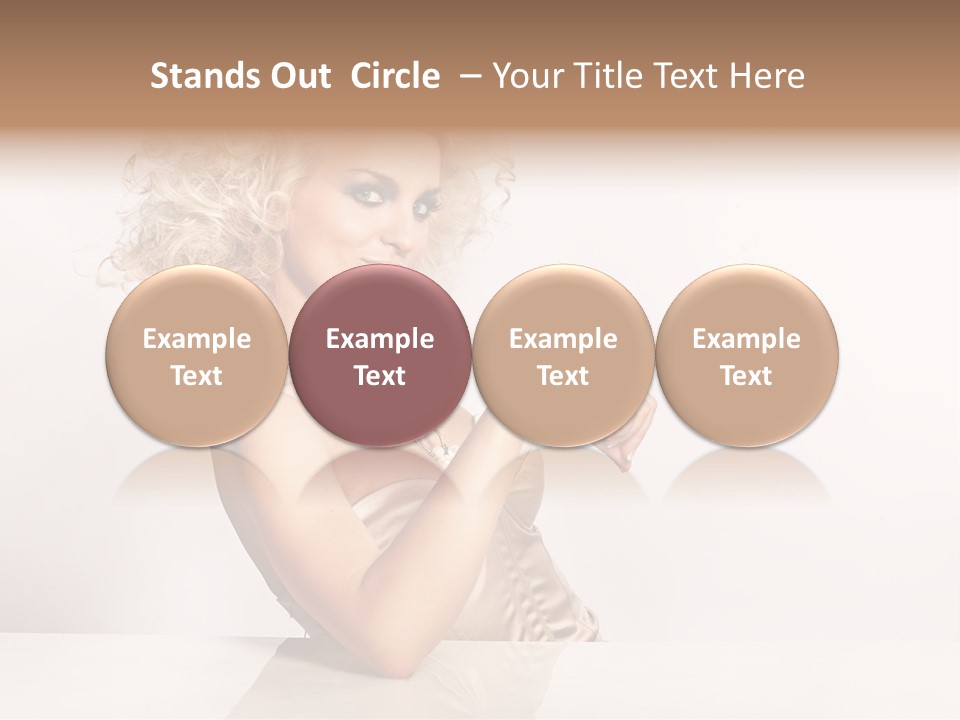 Blond Fashion Curly PowerPoint Template