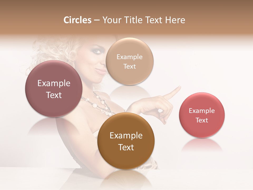 Blond Fashion Curly PowerPoint Template