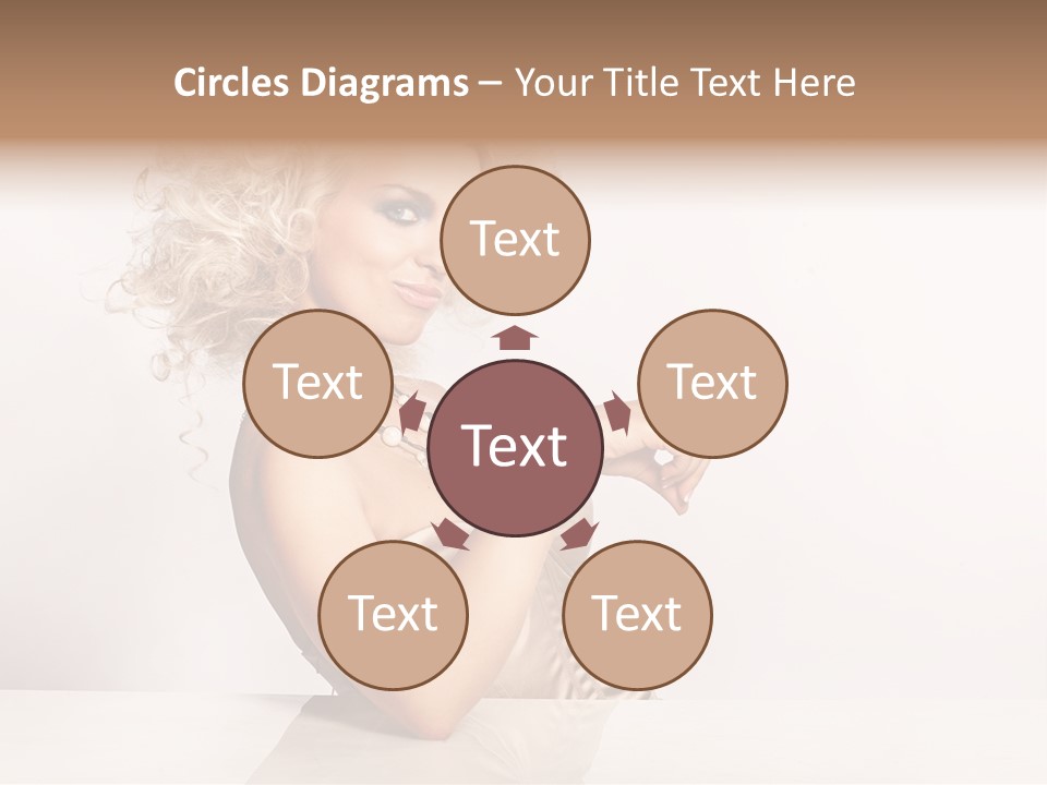 Blond Fashion Curly PowerPoint Template