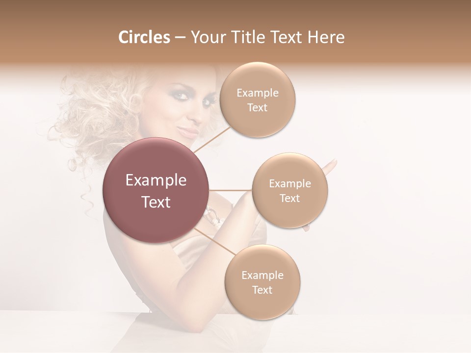 Blond Fashion Curly PowerPoint Template