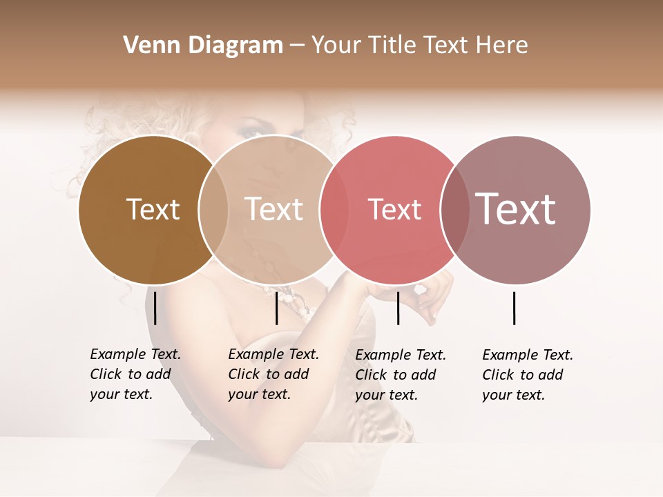 Blond Fashion Curly PowerPoint Template