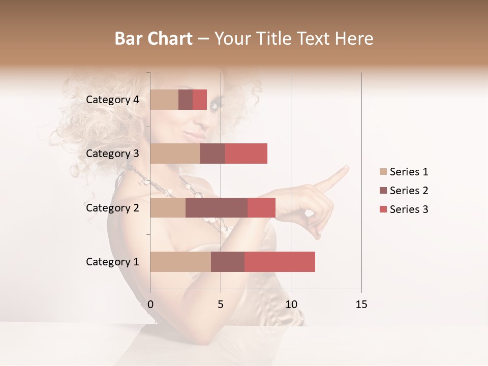 Blond Fashion Curly PowerPoint Template