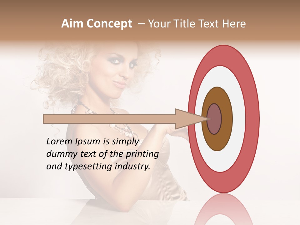 Blond Fashion Curly PowerPoint Template