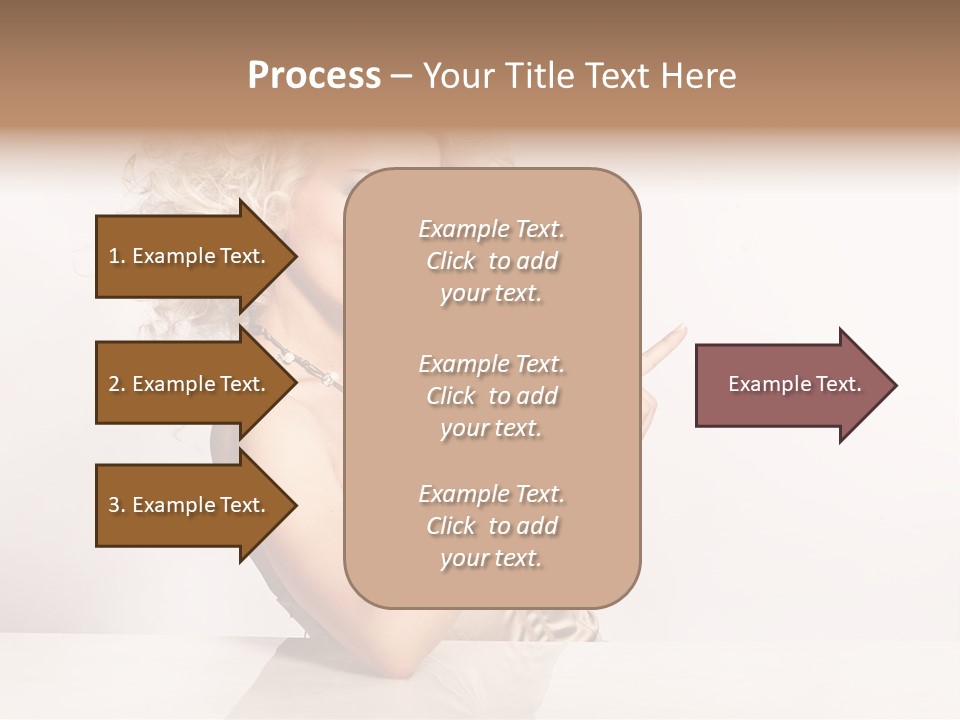 Blond Fashion Curly PowerPoint Template