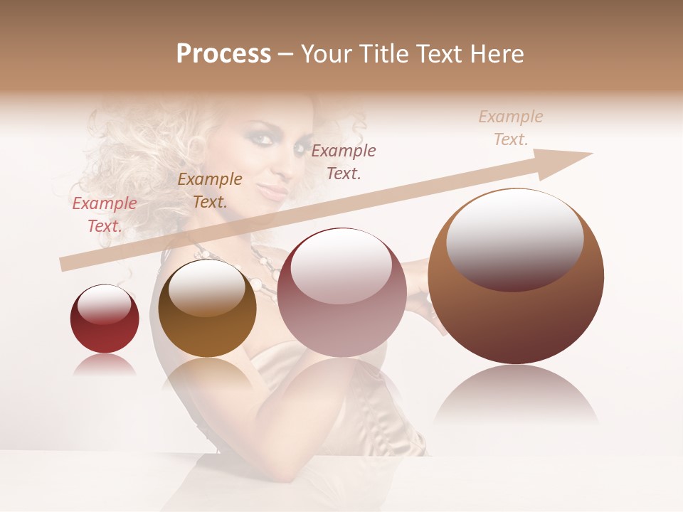 Blond Fashion Curly PowerPoint Template