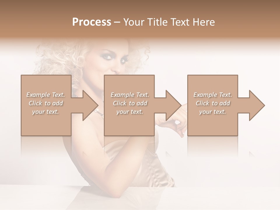 Blond Fashion Curly PowerPoint Template