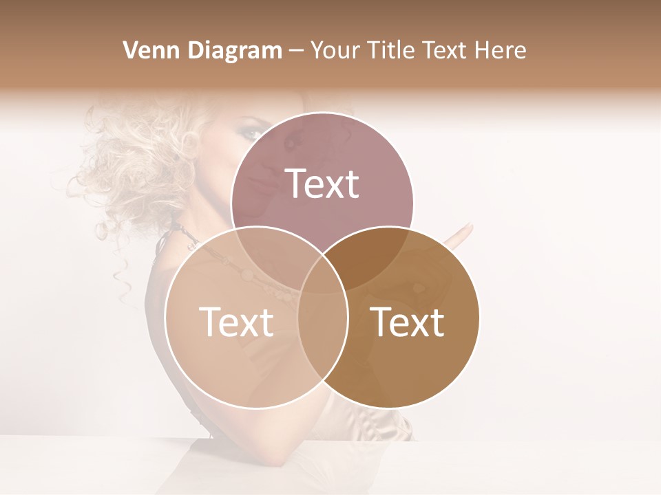 Blond Fashion Curly PowerPoint Template