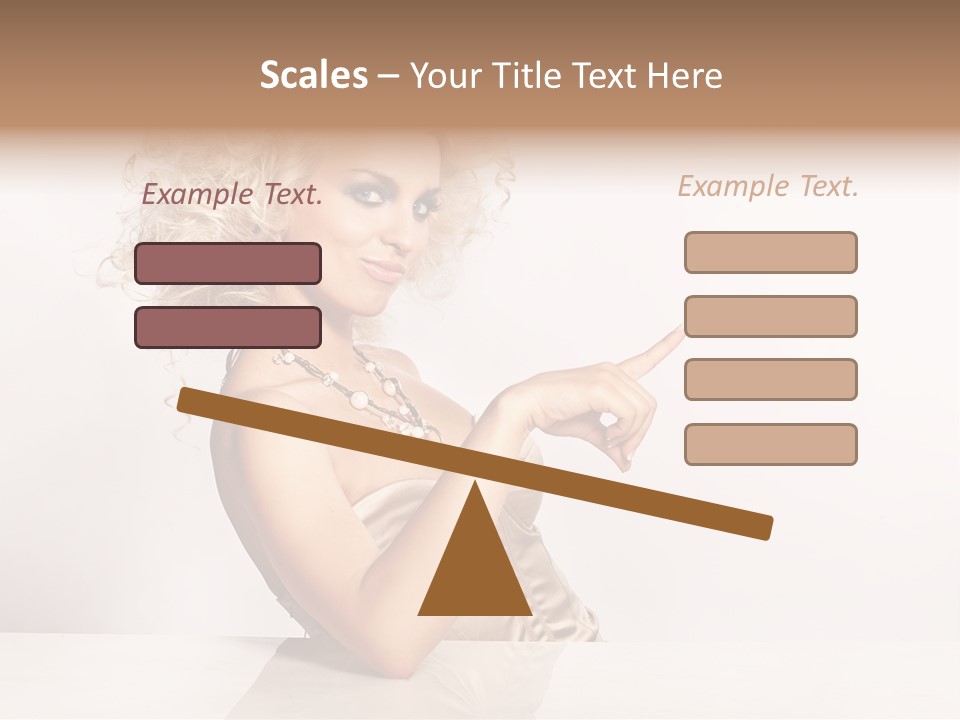 Blond Fashion Curly PowerPoint Template