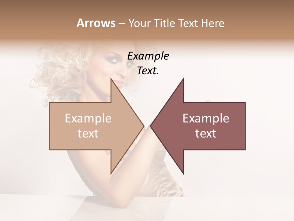 Blond Fashion Curly PowerPoint Template