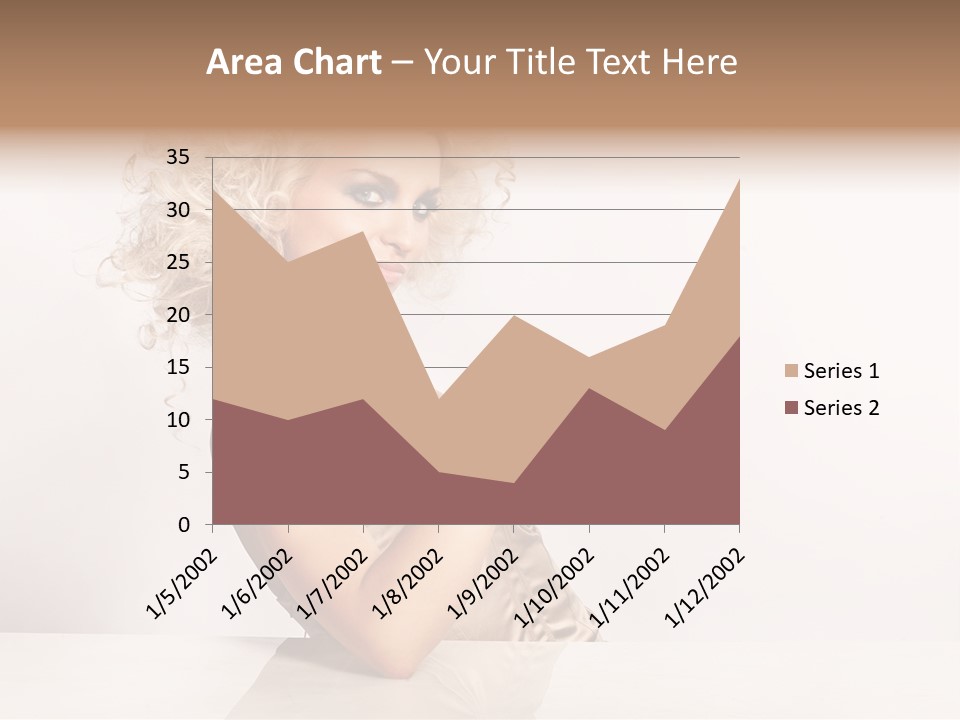 Blond Fashion Curly PowerPoint Template