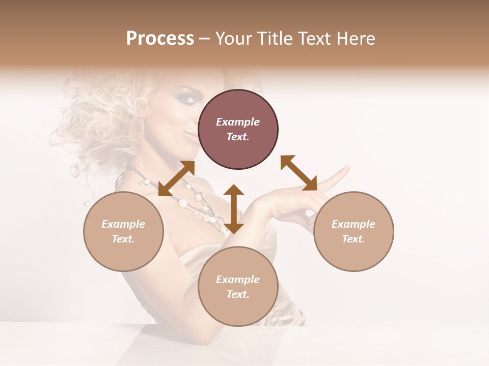 Blond Fashion Curly PowerPoint Template