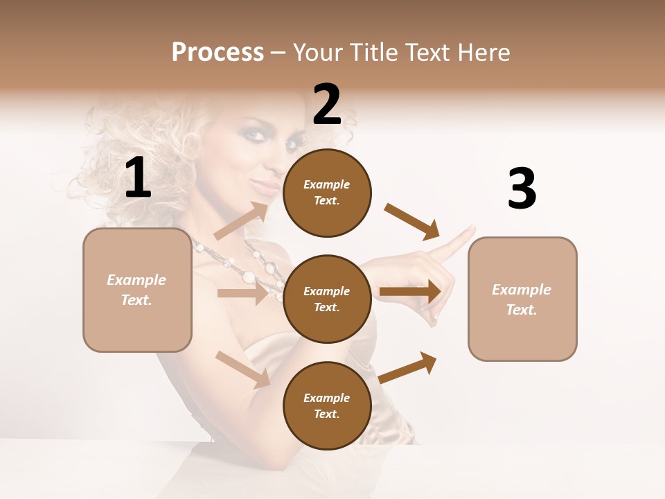 Blond Fashion Curly PowerPoint Template