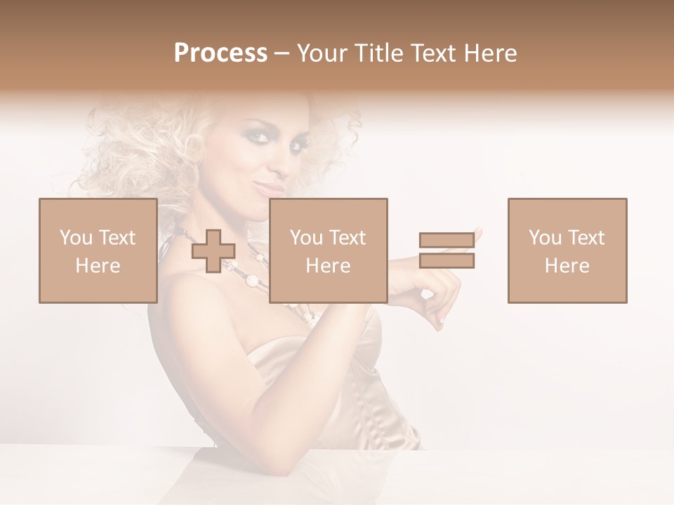 Blond Fashion Curly PowerPoint Template