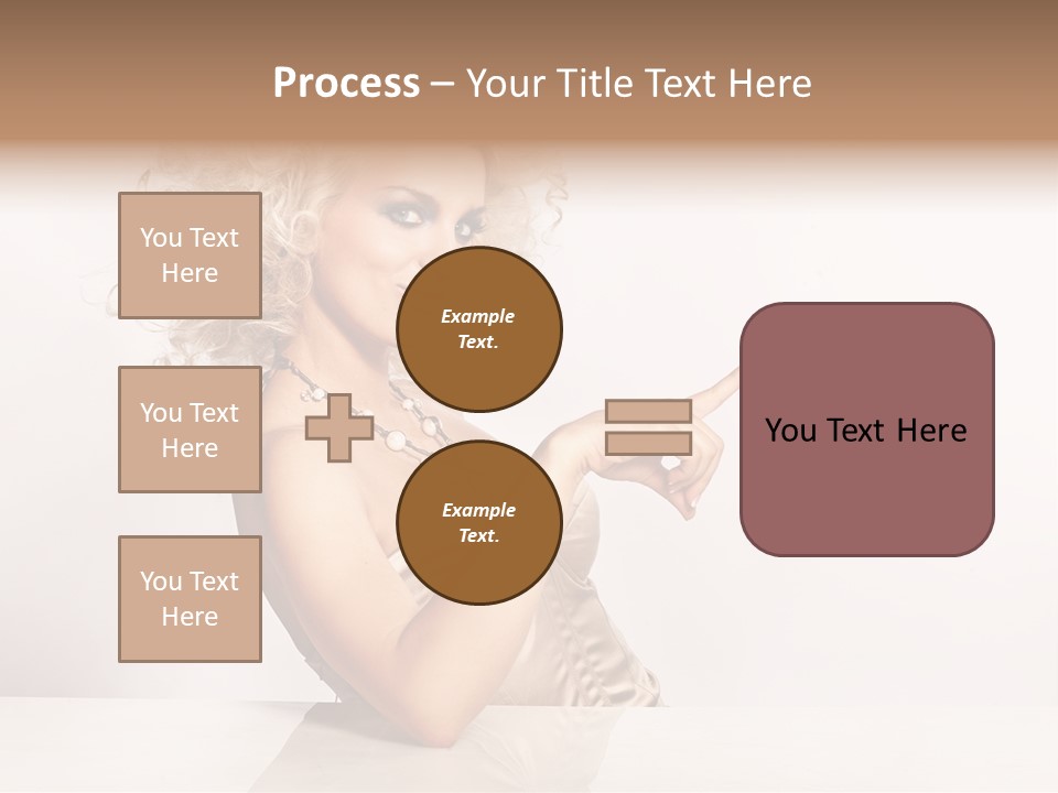 Blond Fashion Curly PowerPoint Template