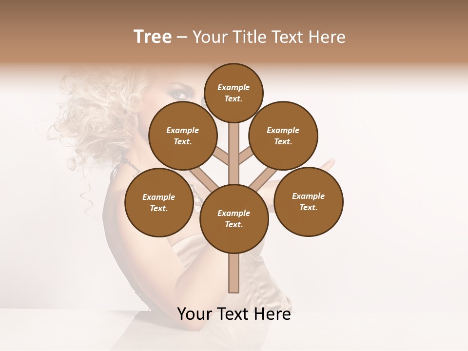 Blond Fashion Curly PowerPoint Template