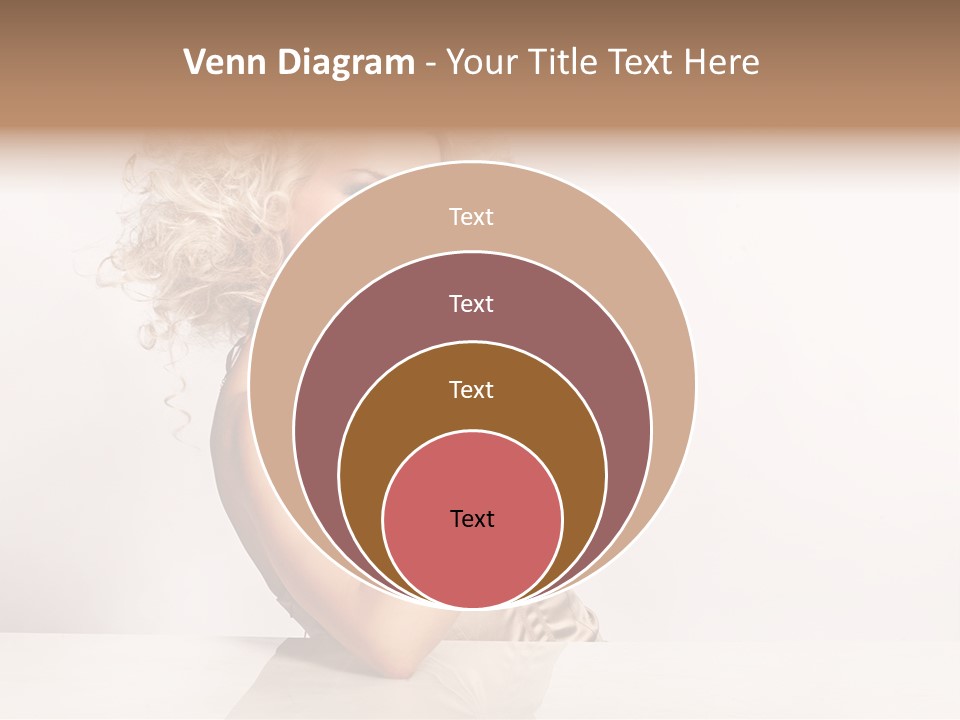 Blond Fashion Curly PowerPoint Template