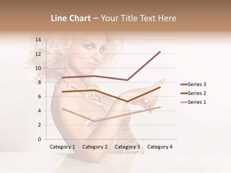 Blond Fashion Curly PowerPoint Template