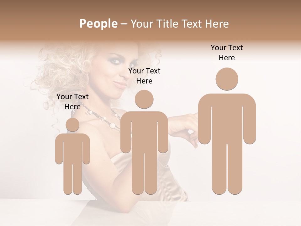 Blond Fashion Curly PowerPoint Template