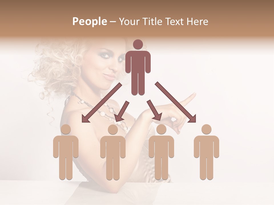 Blond Fashion Curly PowerPoint Template