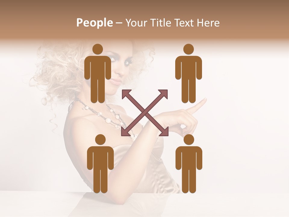 Blond Fashion Curly PowerPoint Template