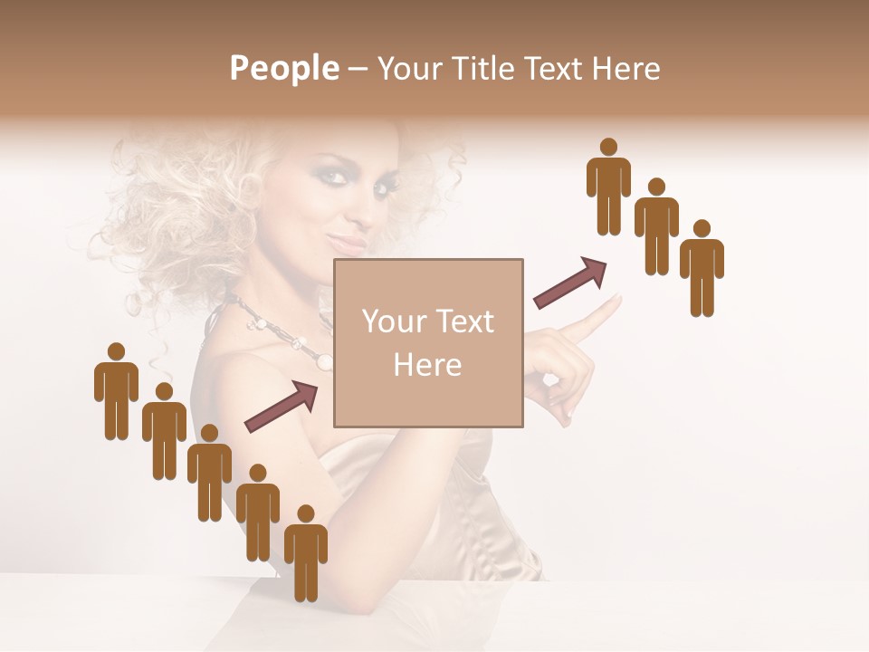 Blond Fashion Curly PowerPoint Template