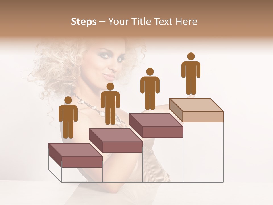 Blond Fashion Curly PowerPoint Template