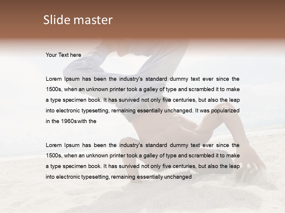 Sand Human Strength PowerPoint Template