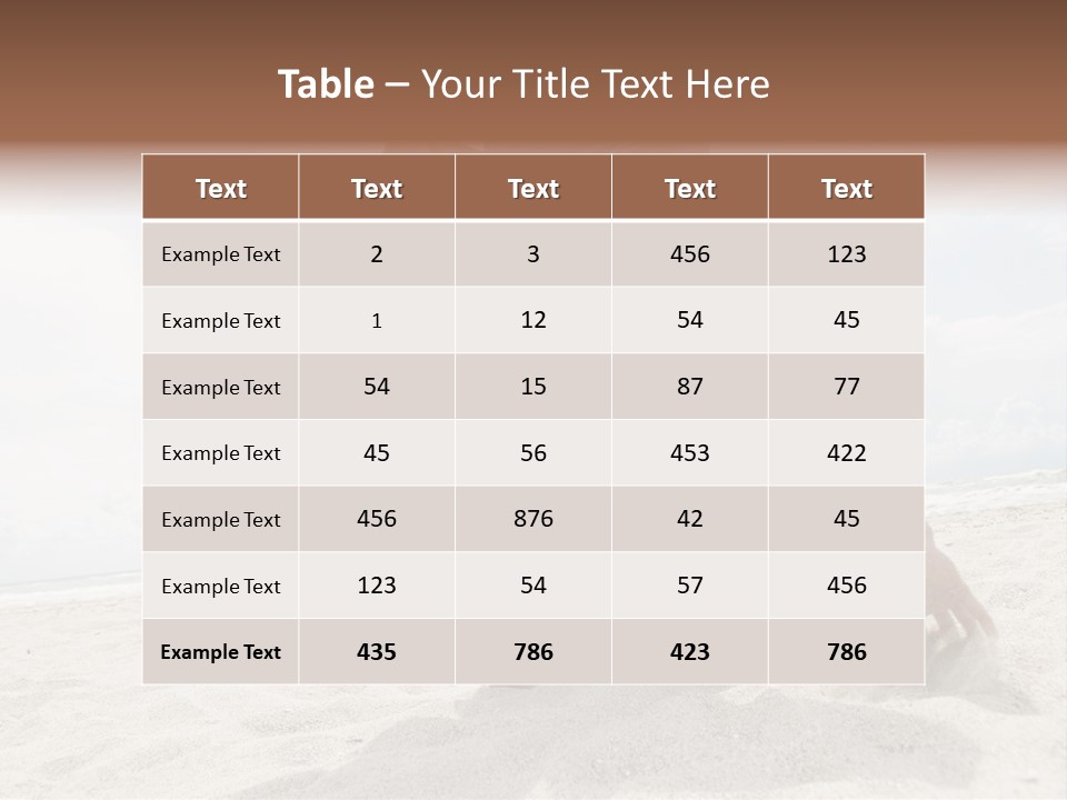 Sand Human Strength PowerPoint Template