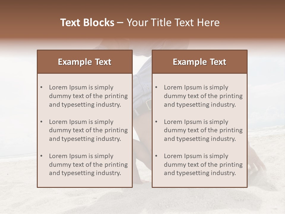 Sand Human Strength PowerPoint Template