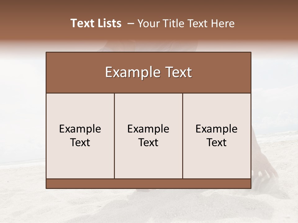 Sand Human Strength PowerPoint Template
