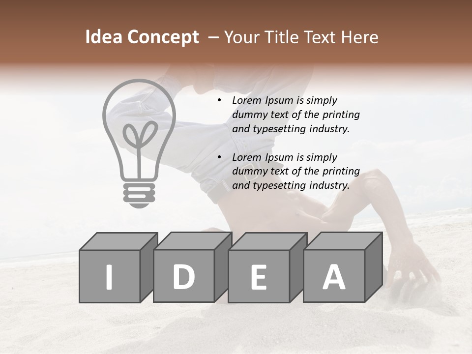 Sand Human Strength PowerPoint Template