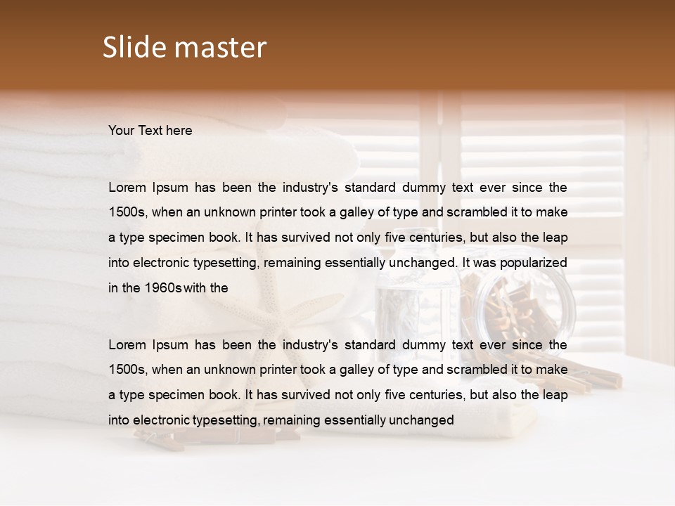 Basket Pins Clothes PowerPoint Template