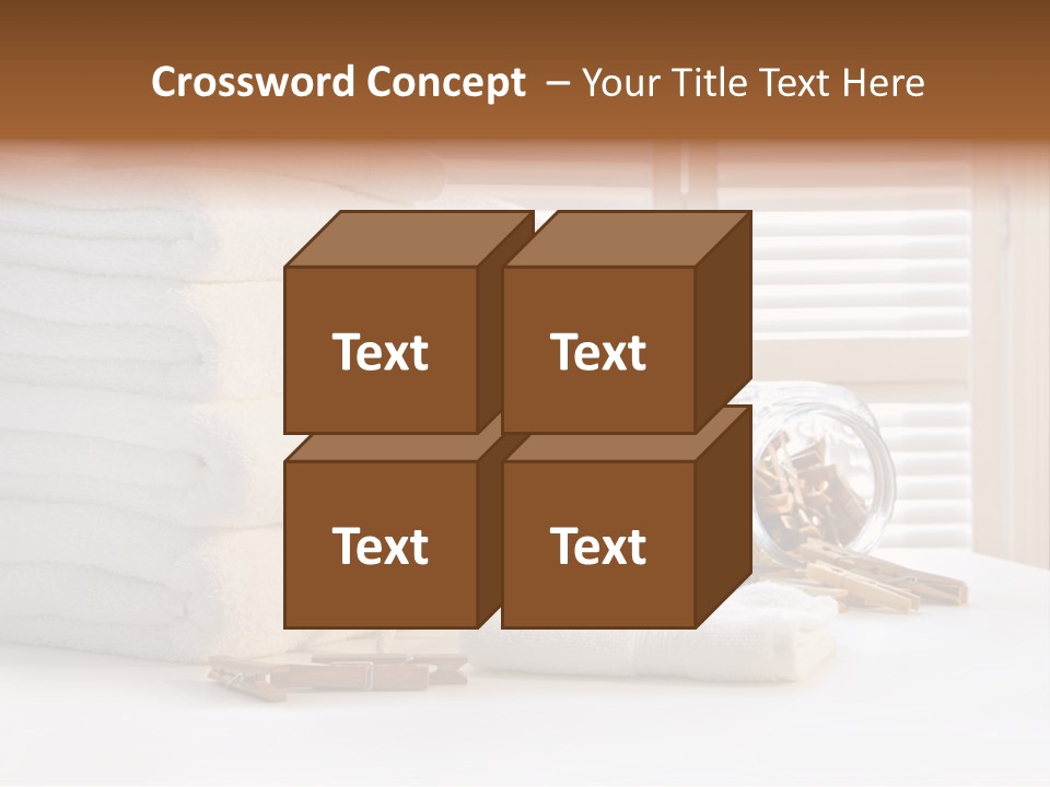 Basket Pins Clothes PowerPoint Template