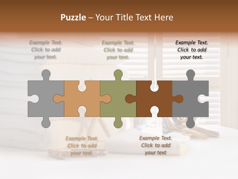 Basket Pins Clothes PowerPoint Template