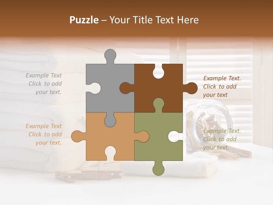 Basket Pins Clothes PowerPoint Template