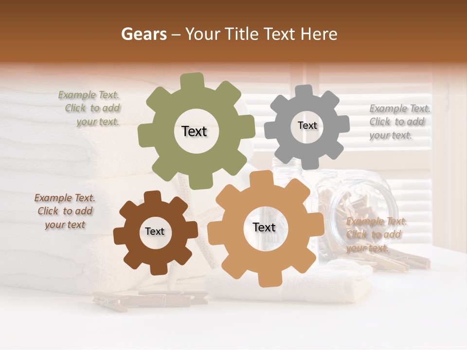 Basket Pins Clothes PowerPoint Template