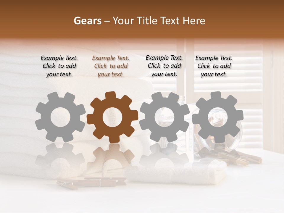 Basket Pins Clothes PowerPoint Template