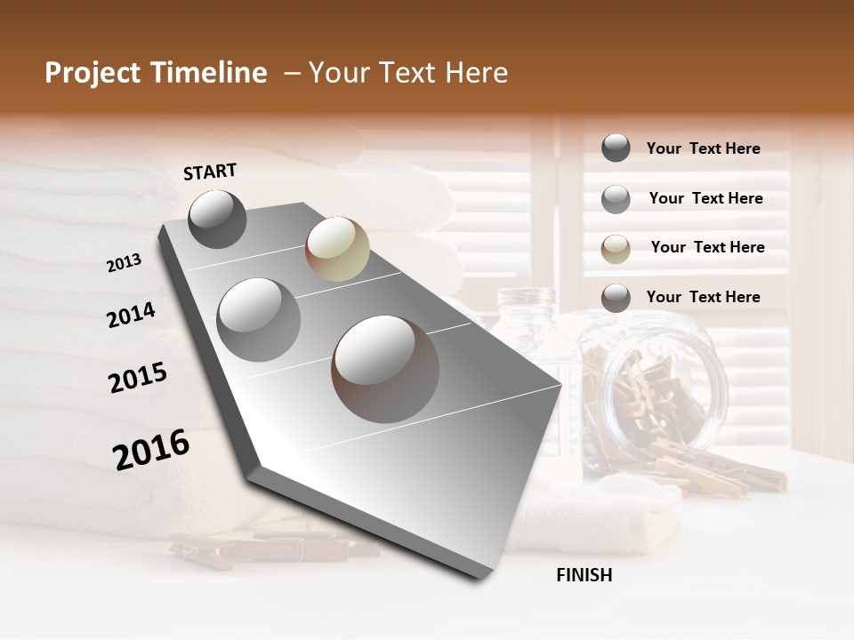 Basket Pins Clothes PowerPoint Template