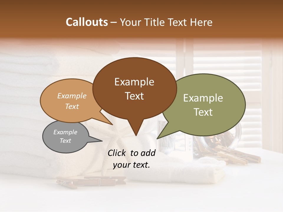 Basket Pins Clothes PowerPoint Template