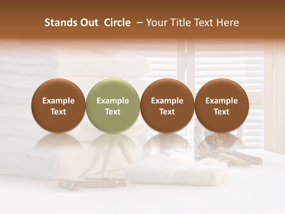 Basket Pins Clothes PowerPoint Template