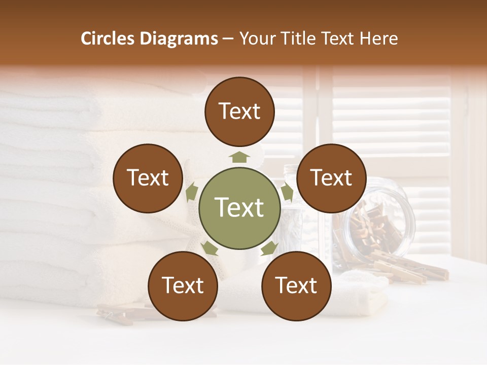 Basket Pins Clothes PowerPoint Template