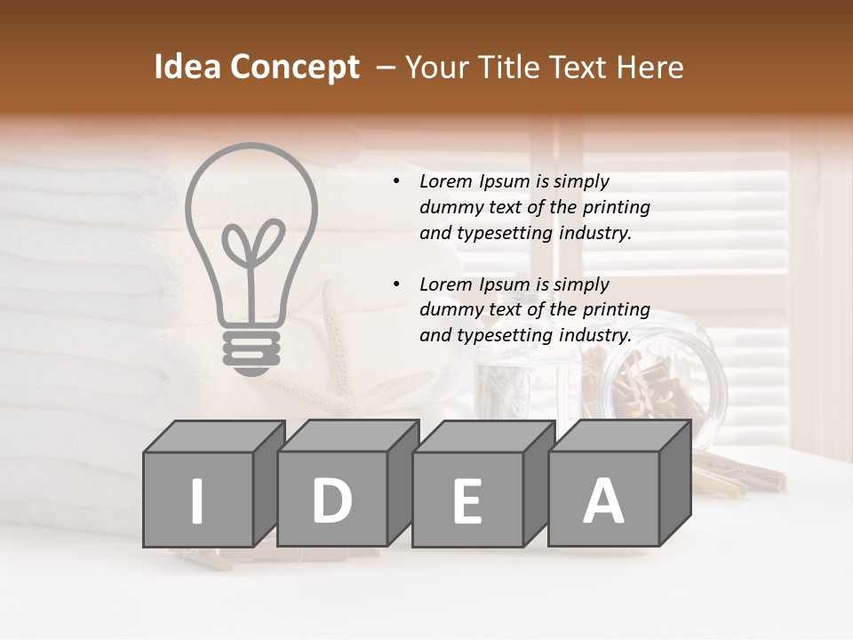 Basket Pins Clothes PowerPoint Template