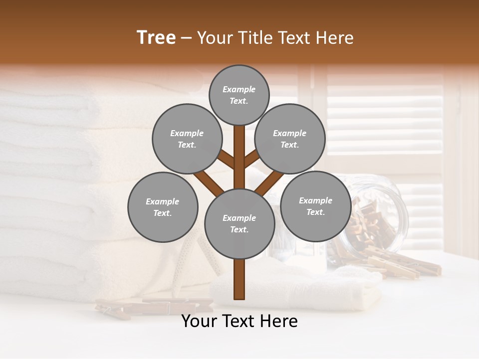 Basket Pins Clothes PowerPoint Template