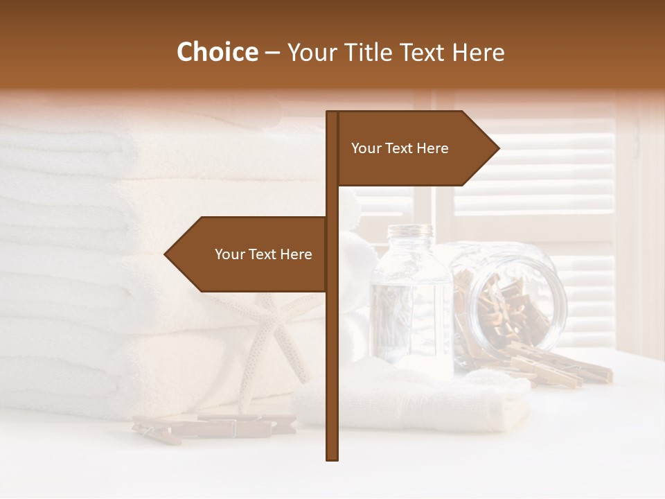 Basket Pins Clothes PowerPoint Template