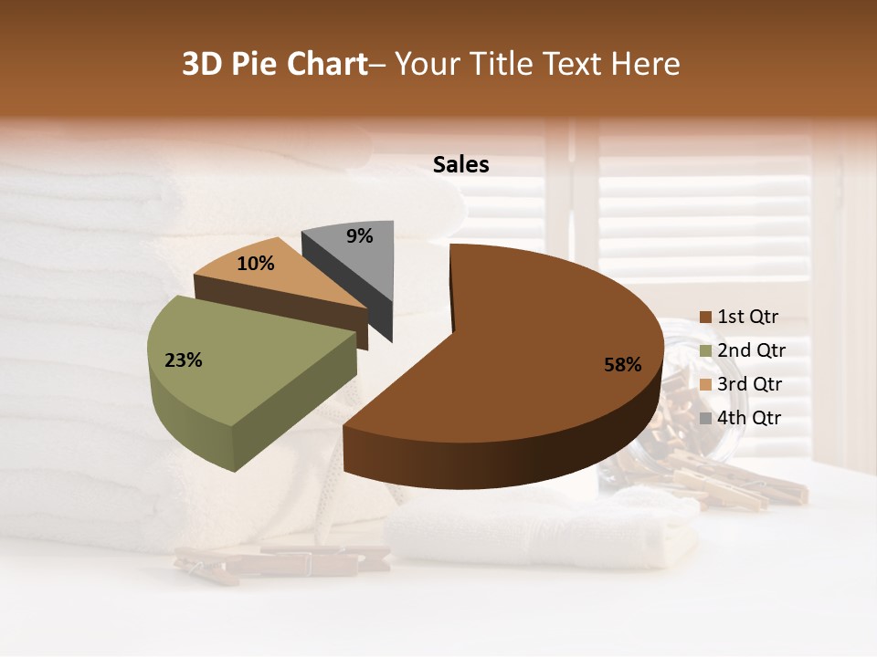 Basket Pins Clothes PowerPoint Template